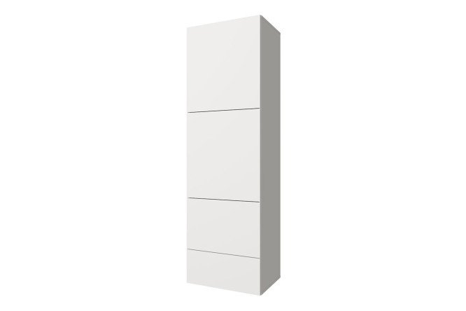Wardrobe 3 doors and drawer Oscar 60x192 with door closer, white