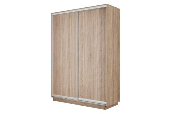2-door wardrobe Slide-2 120x240x45 cm, Sonoma/silver