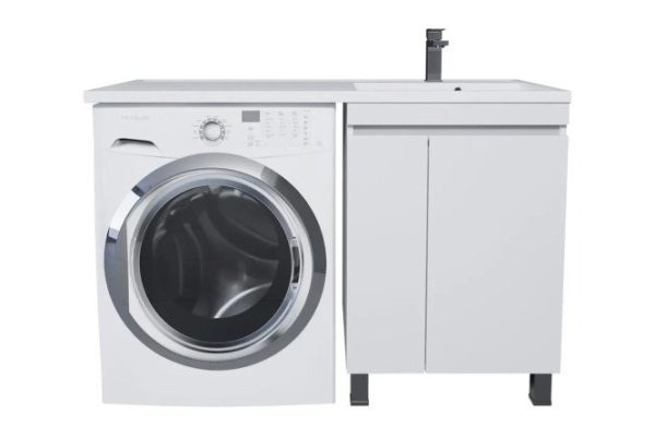 Floor cabinet for washing machine Magenta 5930205156 55 cm, frame color white, facade white