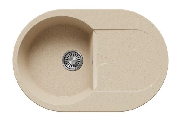 Inset sink with wing Atol-760 76x50x20 cm