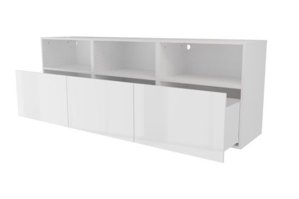 3ybx9qcqrcx332qxug3lrpier75bczri.jpg Cabinet 3 shelves and 3 drawers Oscar Amika 180x64 with closers, white / white gloss