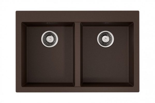 Inset sink OMOIKIRI Bosen 80-2-DC 4993840, dark chocolate 80x53x20 cm