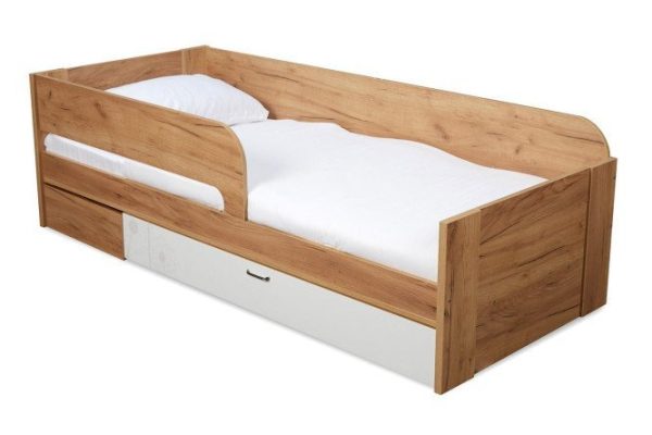 Oliver bed 80x190 cm color oak gold, white