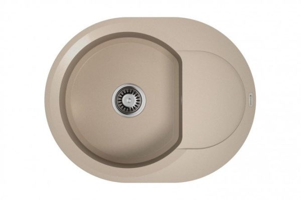 Inset sink with wing OMOIKIRI Sakaime 60E-SA 4993122, beige 60x47x19.5 cm