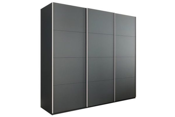 3-door wardrobe Comet 240x220x66 cm, gray diamond