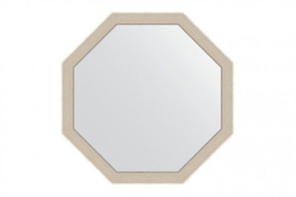 Wall mirror in a baguette frame EVOFORM Octagon BY 3873, etched silver 69x69 cm