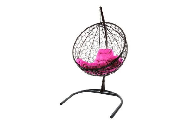 Hanging chair Circle 72x186x102 cm, base and frame color black, finish black