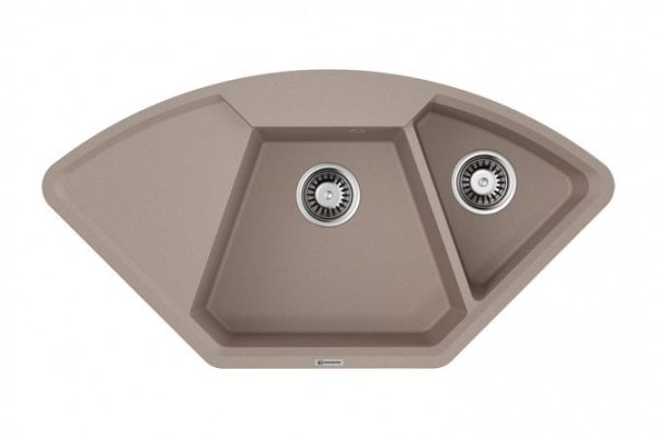 Inset sink with drainer OMOIKIRI Yonaka 98-C-SA 4993717, beige 98x50x23 cm