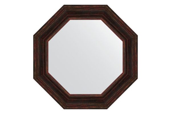 Wall mirror in a baguette frame EVOFORM Octagon BY 3827, dark Provence 69.2x69.2 cm