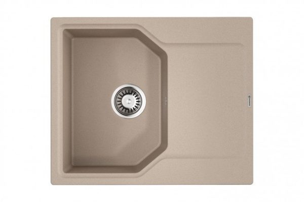 Inset sink with wing OMOIKIRI Yonaka 61-SA 4993639, beige 61.5x51x19 cm