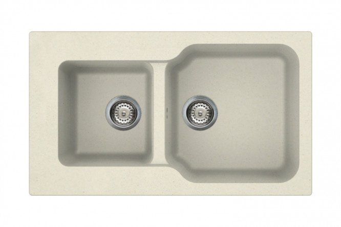 Inset sink OMOIKIRI Maru 86-2-BE 4993285, vanilla 86x50x19 cm