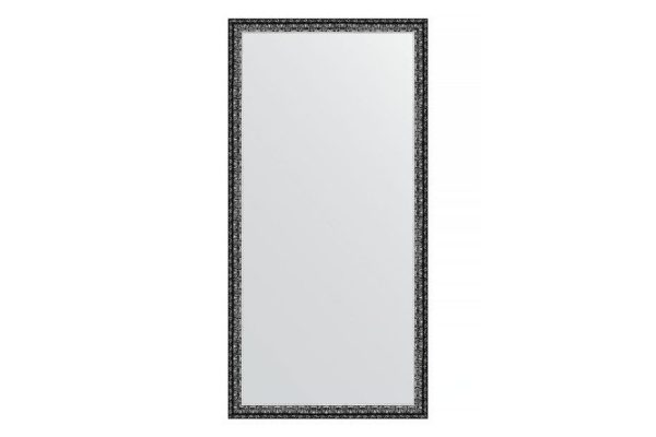 Wall mirror in a baguette frame EVOFORM blackened silver 50x100 cm