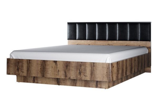 Bed with lifting mechanism Jagger color monastery oak, black, black