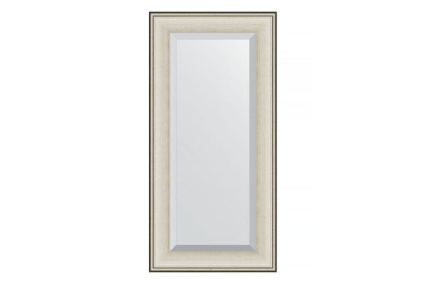 Wall mirror with bevel in a baguette frame EVOFORM etched silver 58x118 cm