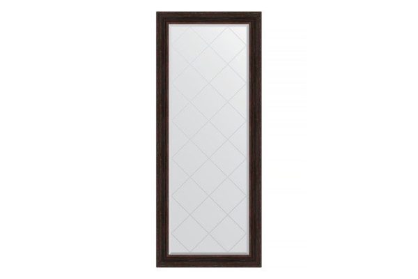 Floor mirror with engraving in a baguette frame EVOFORM BY 6330 dark Provence 84x204 cm