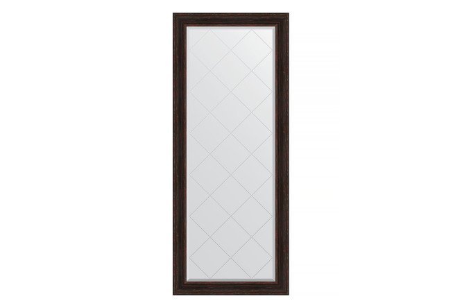 Floor mirror with engraving in a baguette frame EVOFORM BY 6330 dark Provence 84x204 cm