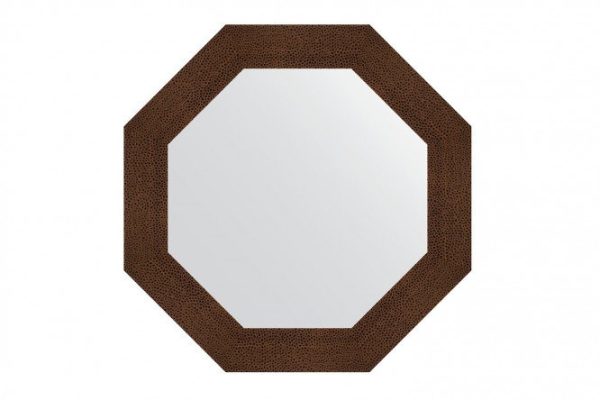 Wall mirror in a baguette frame EVOFORM Octagon BY 7355, bronze lava 71x71 cm