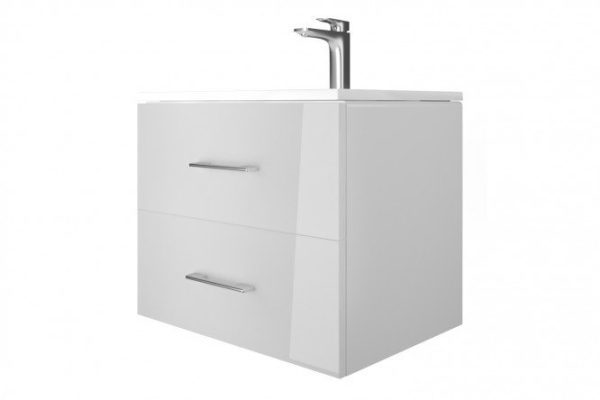 Vanity unit with washbasin Marka One Mix Elena 59 cm, white
