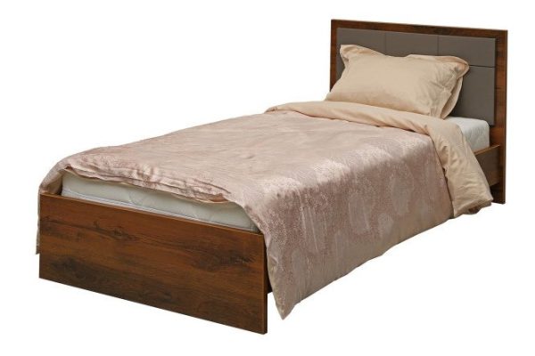 Bed Monaco color oak sutter, gray mocha 120x200 cm