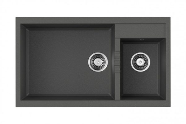 Inset sink OMOIKIRI Tedori 86-2-LB-PL 4993939, platinum 86x50x22 cm