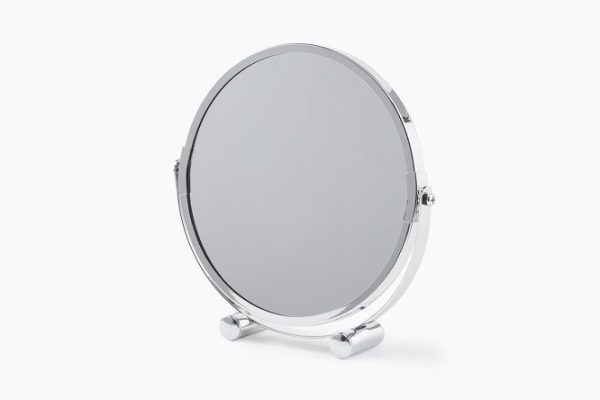 Cosmetic mirror BERKRAFT Luna Tabletop, 18.5x18.5x4 cm
