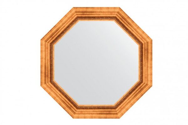 Wall mirror in a baguette frame EVOFORM Octagon BY 7341, Roman gold 71x71 cm