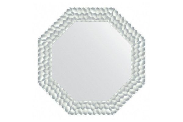 Wall mirror in a baguette frame EVOFORM Octagon BY 3887, mother-of-pearl dunes 67x67 cm