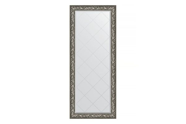 Floor mirror with engraving in a baguette frame EVOFORM BY 6325 Byzantium silver 84x203 cm