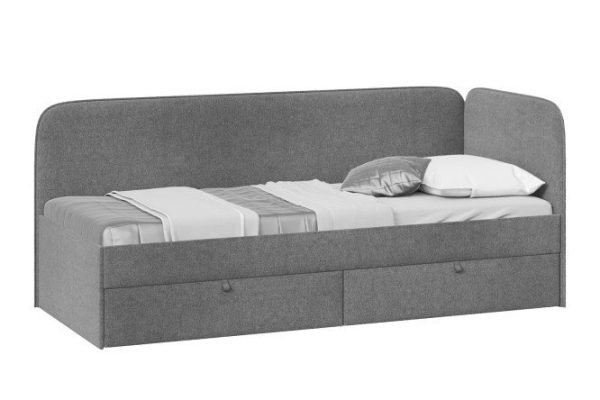 Upholstered bed Molly 80x200 cm graphite color