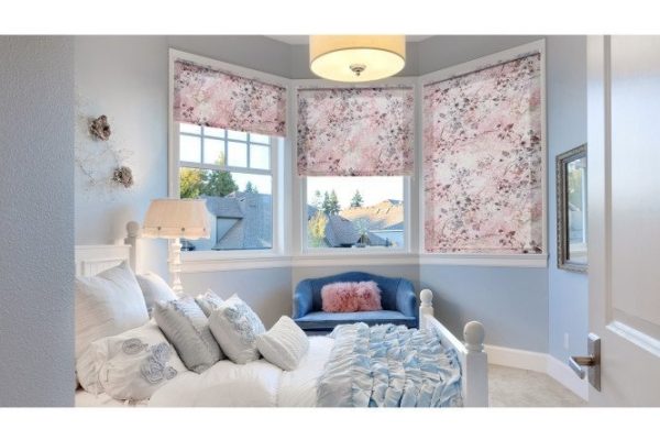 Roller blind Decofest Watercolor pink, 50x160 cm