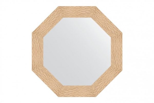 Wall mirror in a baguette frame EVOFORM Octagon BY 7349, golden dunes 71x71 cm