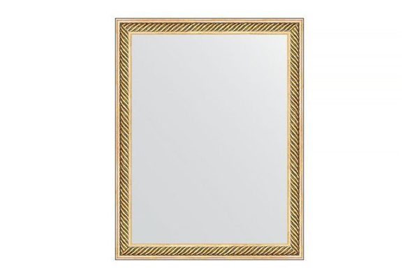 Wall mirror in a baguette frame EVOFORM BY 1327 twisted gold 35x45 cm