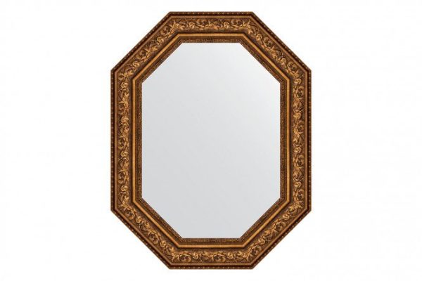 Wall mirror in a baguette frame EVOFORM Polygon BY 7259, aged bronze vignette 70x90 cm