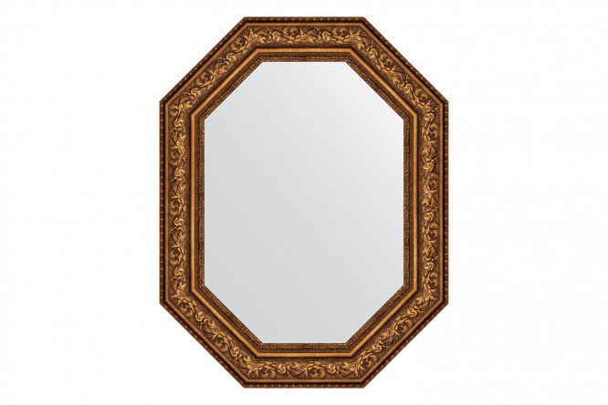 Wall mirror in a baguette frame EVOFORM Polygon BY 7259, aged bronze vignette 70x90 cm