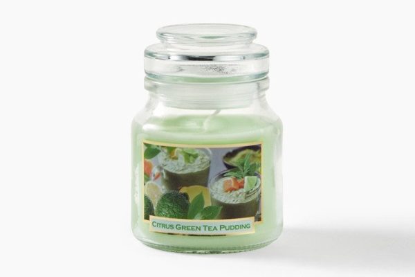 Candle in a jar Green tea pudding 10 cm