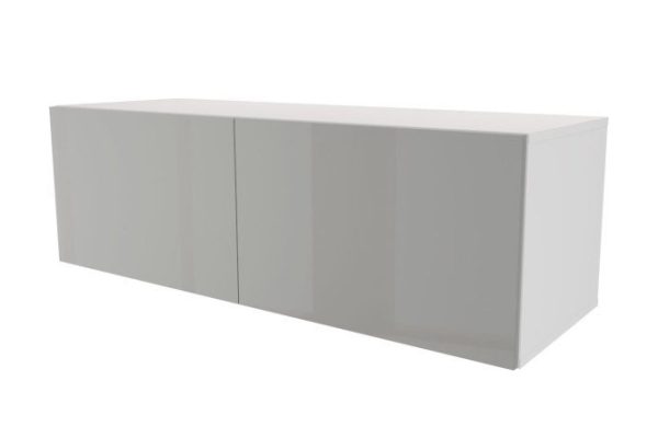 Cabinet with doors Oscar Amika 120x38, white / dusty gray gloss