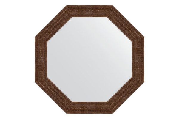 Wall mirror in a baguette frame EVOFORM Octagon BY 3740, antique copper mosaic 63x63 cm