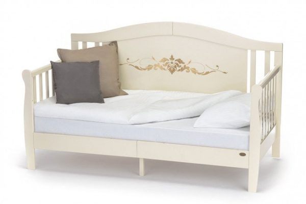 Children's sofa bed Stanzione Verona Div Ornamen Vaniglia 80x160 cm color vanilla
