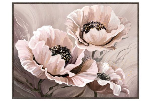 Reproduction in frame Silk poppies 81x61 cm