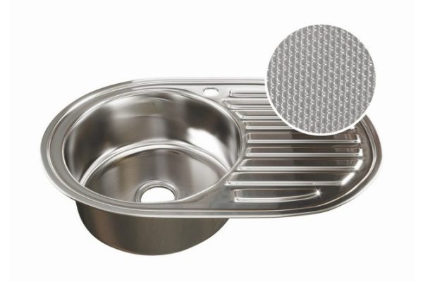 Inset sink with drainer MIXLINE 532304 77x50x18 cm