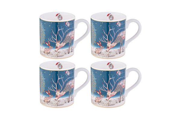 Set of mugs Christmas Printwork 230 ml, Porcelain