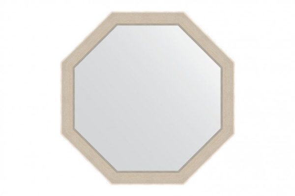 Wall mirror in a baguette frame EVOFORM Octagon BY 7401, etched silver 64x64 cm