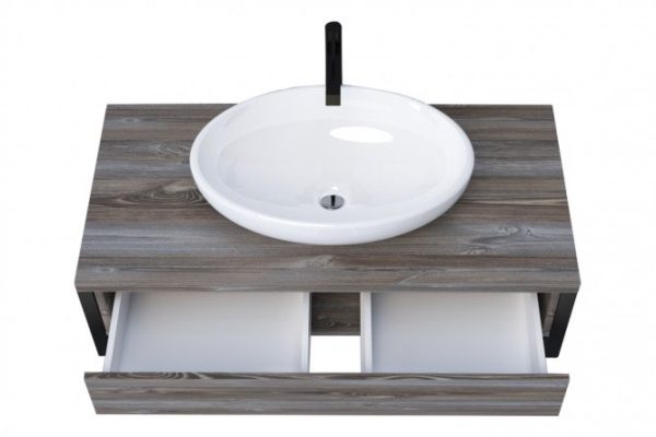 Cabinet 1Marka Grunge Loft 90 cm, Namibia oak color, black