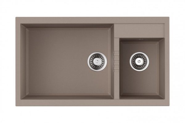 Inset sink OMOIKIRI Tedori 86-2-LB-SA 4993934, beige 86x50x22 cm