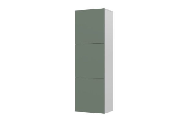 Wardrobe Oscar Moon 192x60 cm 3 doors, white, olive soft