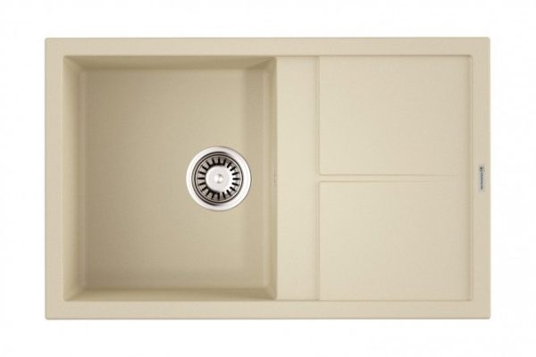 Inset sink with wing OMOIKIRI Sumi 79-BE 4993663, vanilla 79x50x20 cm