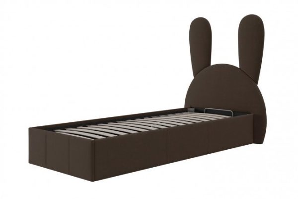 Bed with lifting mechanism Bunny 120x200 cm color brown