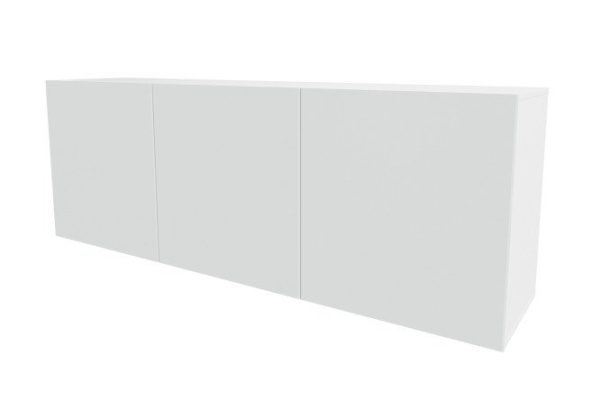 Cabinet Oscar Moon 180x64 with doors, white / white talc