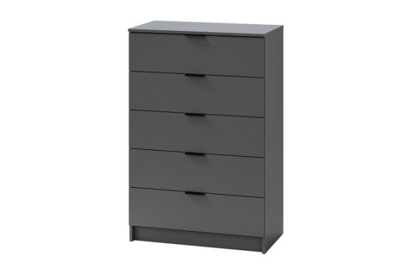 Chest of drawers with 5 drawers Loft anthracite