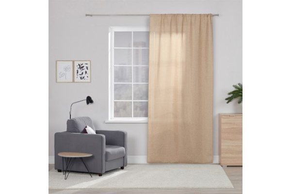 Ribbon curtain MICASA Kosett 144x280 cm, 1 piece, cappuccino color